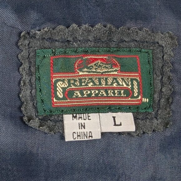 Vintage Greatland Apparel Blue Leather Vest - Picture 4 of 9